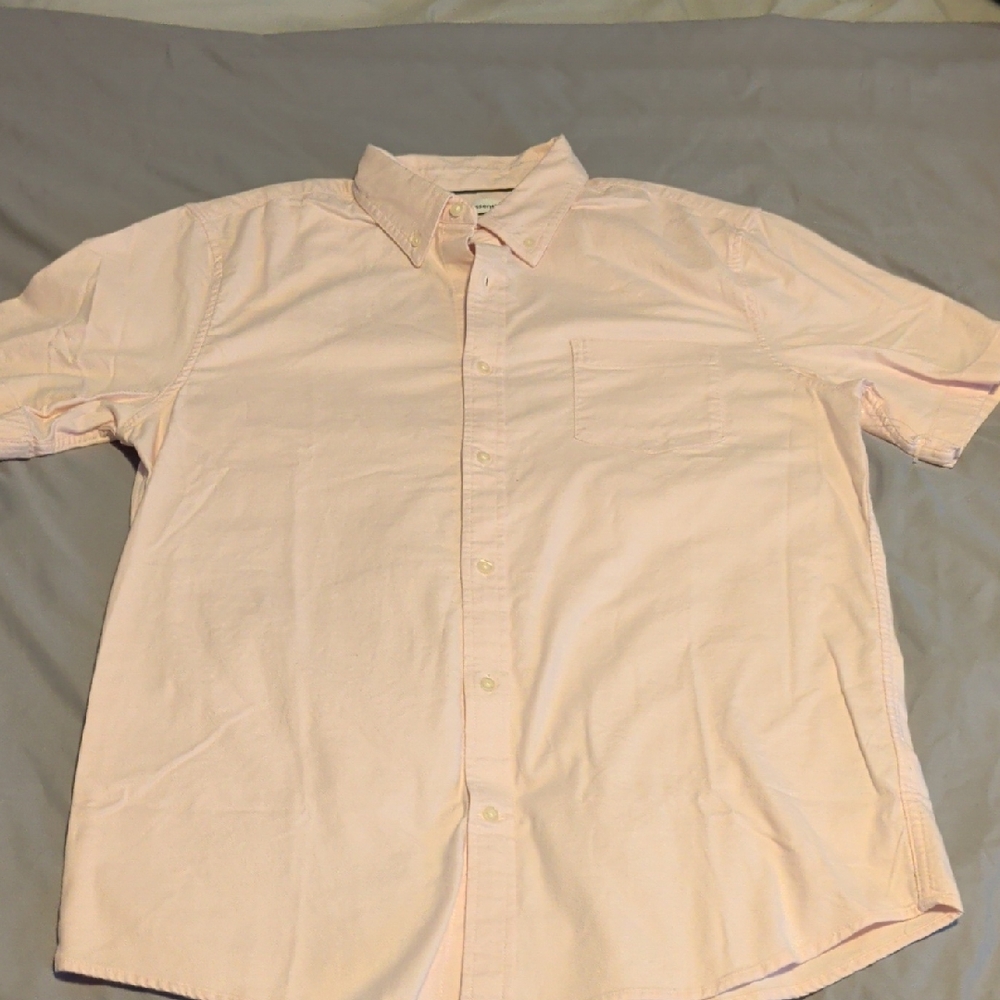 Amazon Essentials Light Pink Casual Button Down Shirt NWOT
